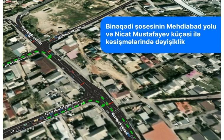 Bakıda bu yolda hərəkətin təşkili dəyişir -