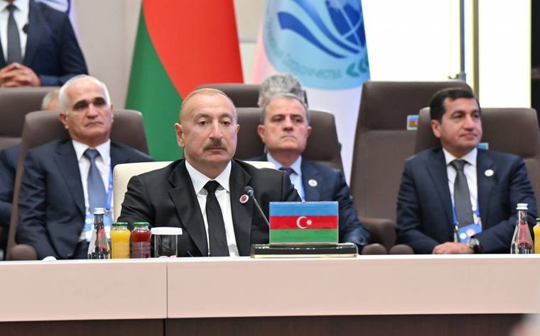 Prezident İlham Əliyev "ŞƏT plyus" formatında görüşdə çıxış edib
