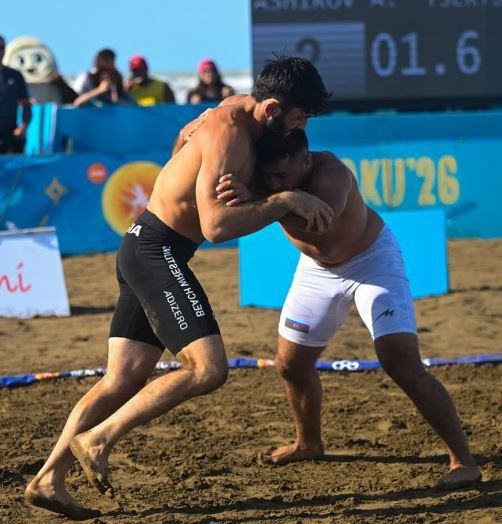Azerbaijan claims seven medals at Beach Wrestling World Series